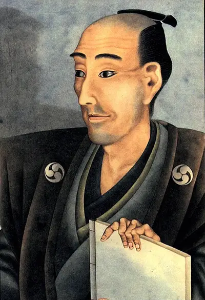 Portrait of a Man of Noble Birth with a Book Hokusai